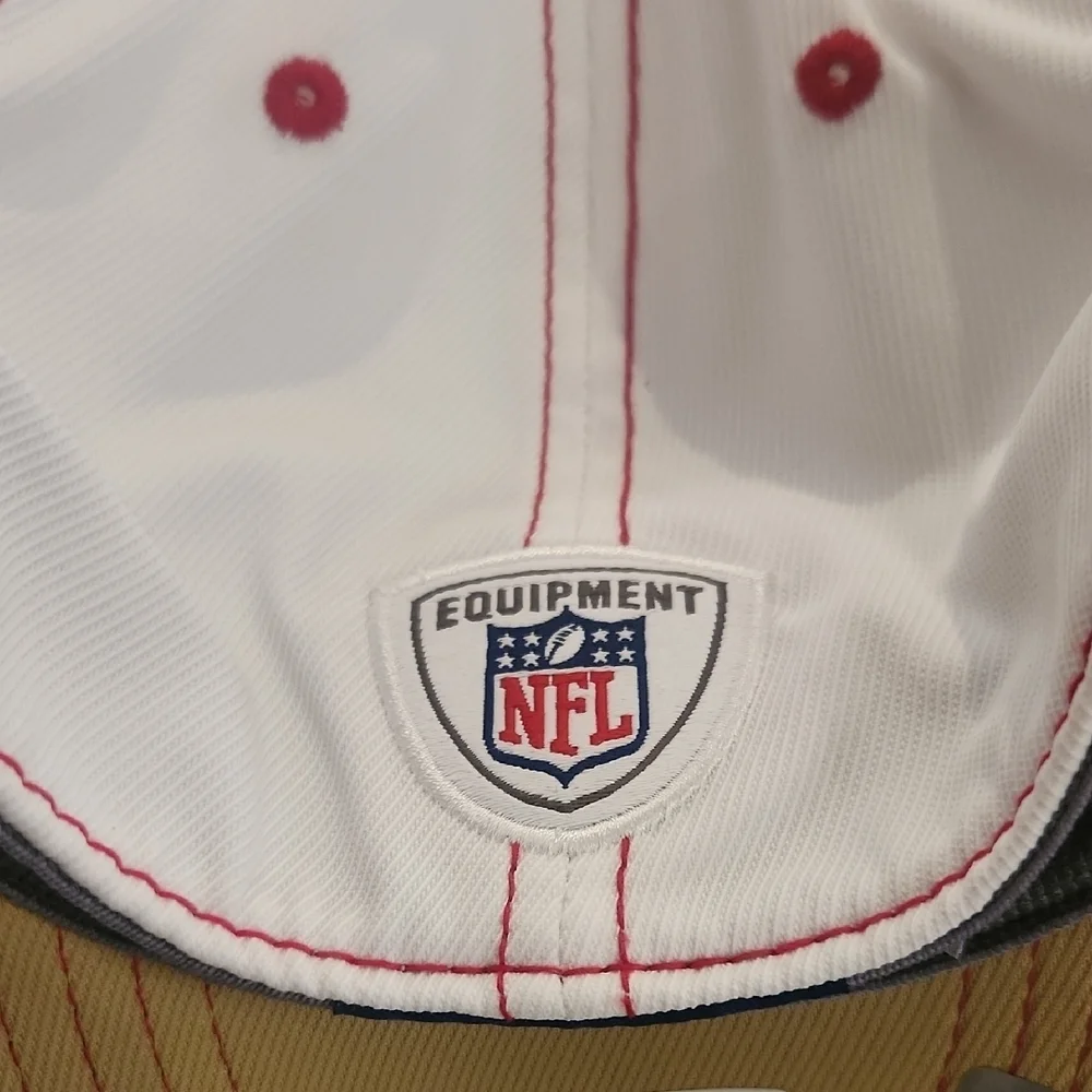 Reebok 49ers Youth White and Red Cap